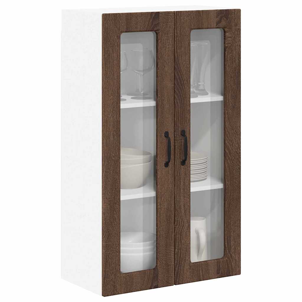 vidaXL Ντουλάπα Κουζίνας με ράφι Επιτοίχιο Καφέ δρυς 60 x 31 x 100 εκ.