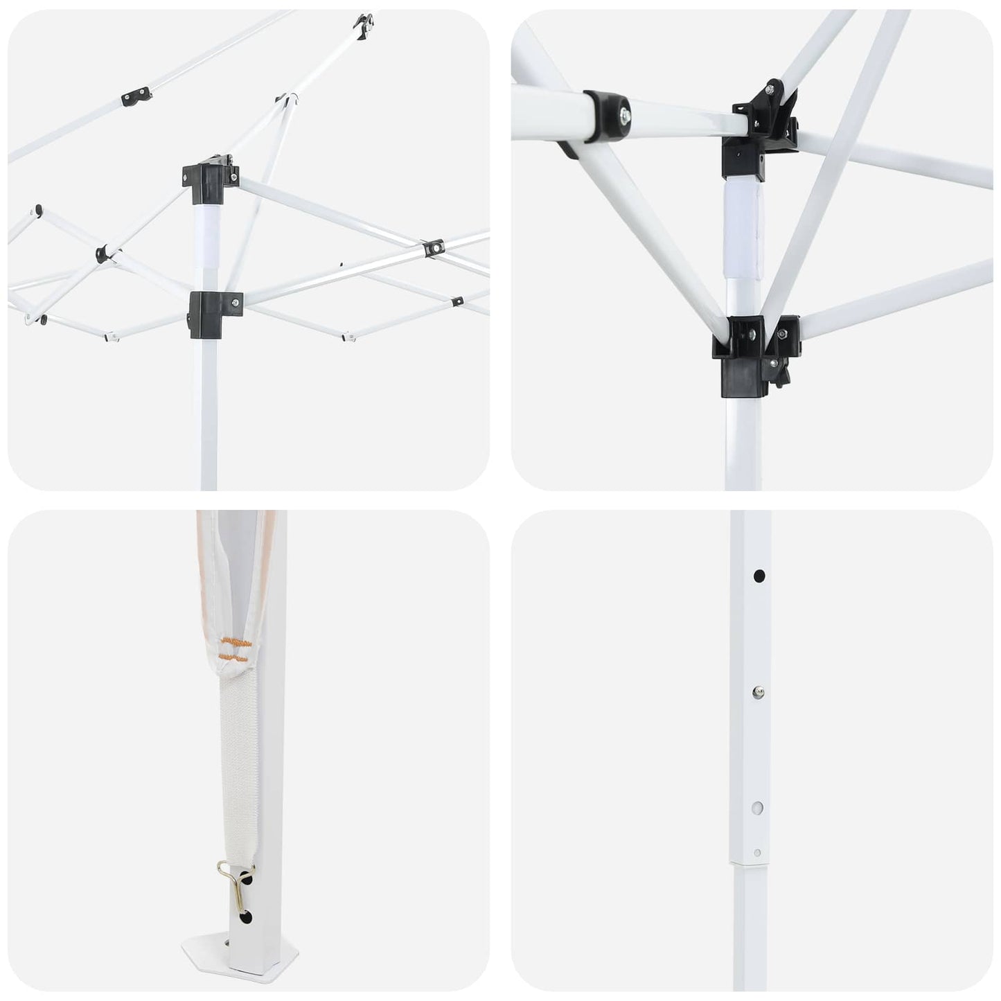 vidaXL Αυτοσχέδιο Μόρφωση Μπεζ 195 x 195 x 245 εκ. Ύφασμα Όξφορντ