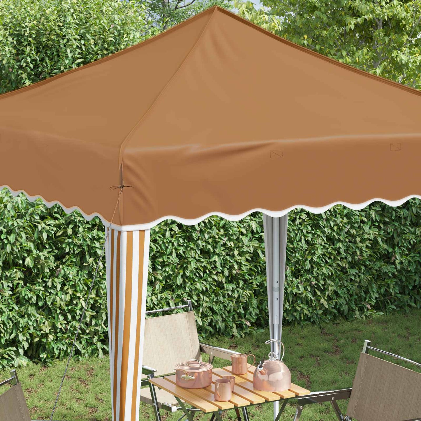 vidaXL Αυτοσχέδιο Μόρφωση Μπεζ 195 x 195 x 245 εκ. Ύφασμα Όξφορντ