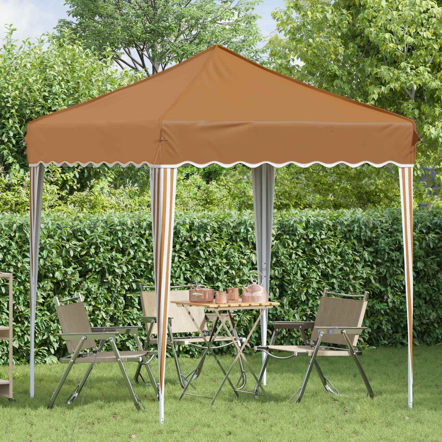 vidaXL Αυτοσχέδιο Μόρφωση Μπεζ 195 x 195 x 245 εκ. Ύφασμα Όξφορντ