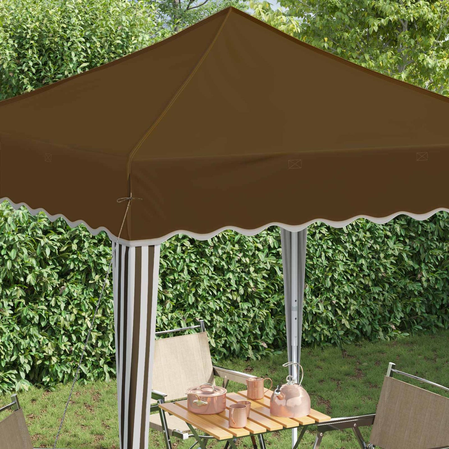 vidaXL Αυτοσχέδιο Μόρφωση Taupe 195 x 195 x 245 εκ. Ύφασμα Όξφορντ