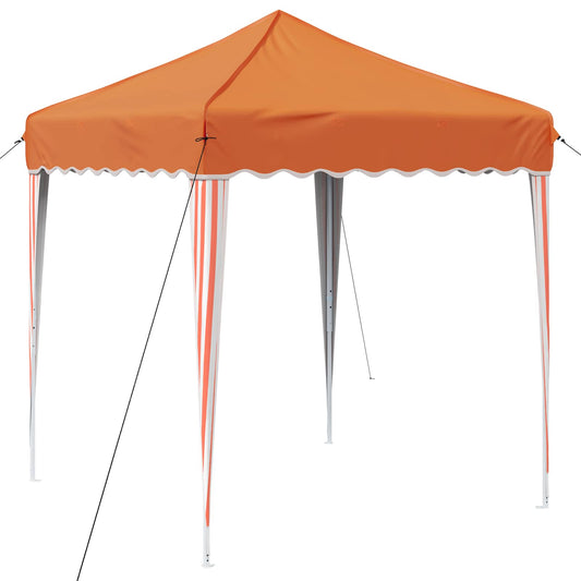 vidaXL Αυτοσχέδιο Μόρφωση 195 x 195 x 245 εκ. Πορτοκαλί Ύφασμα Όξφορντ