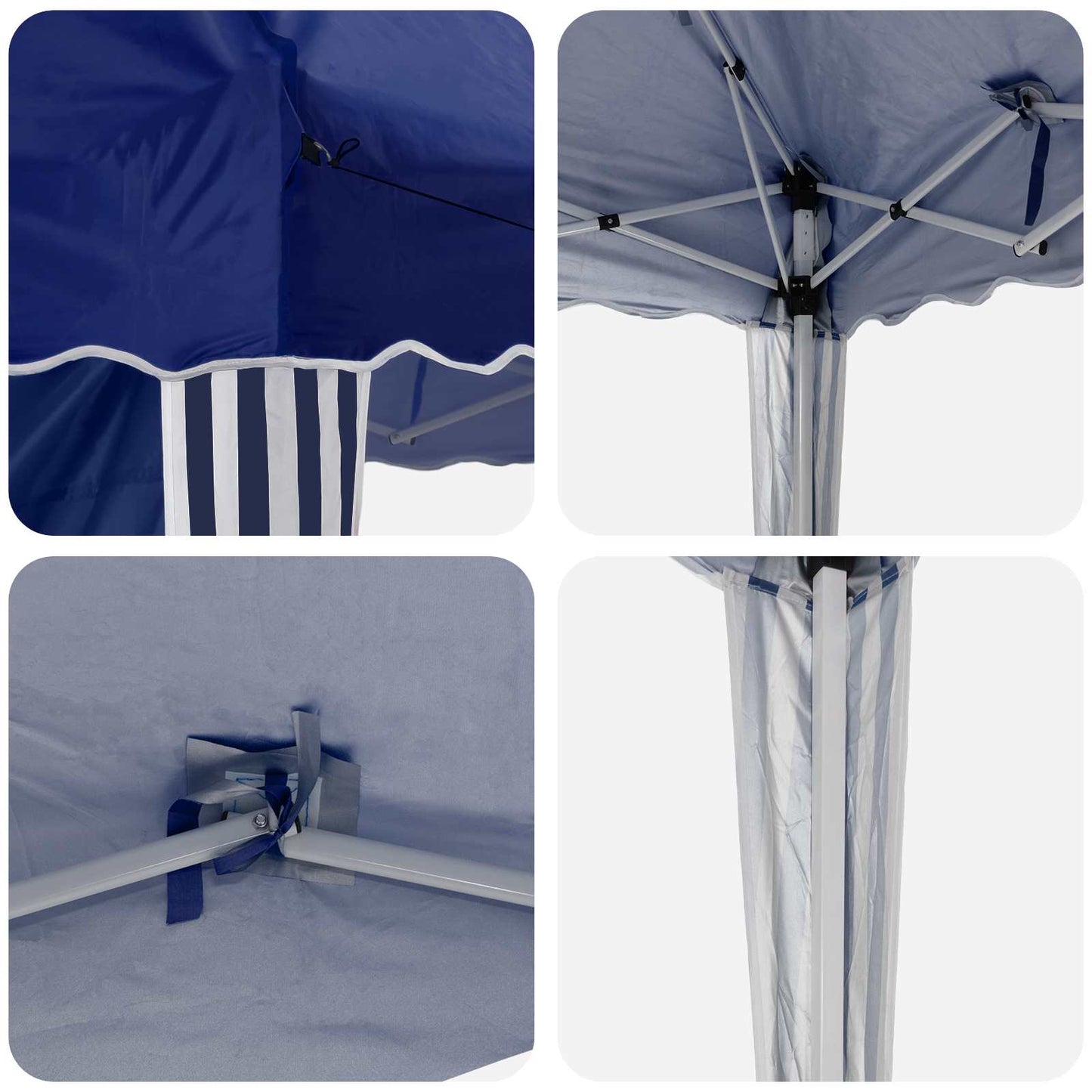 vidaXL Αυτοσχέδιο Μόρφωση Μπλε 195 x 195 x 245 εκ. Ύφασμα Όξφορντ