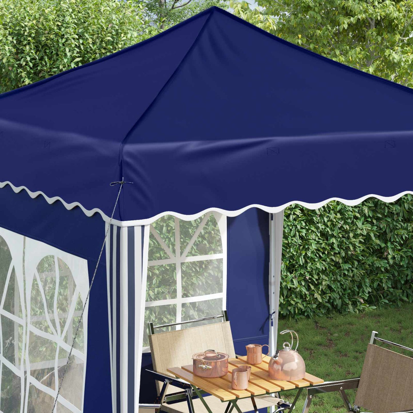 vidaXL Αυτοσχέδιο Μόρφωση Μπλε 195 x 195 x 245 εκ. Ύφασμα Όξφορντ