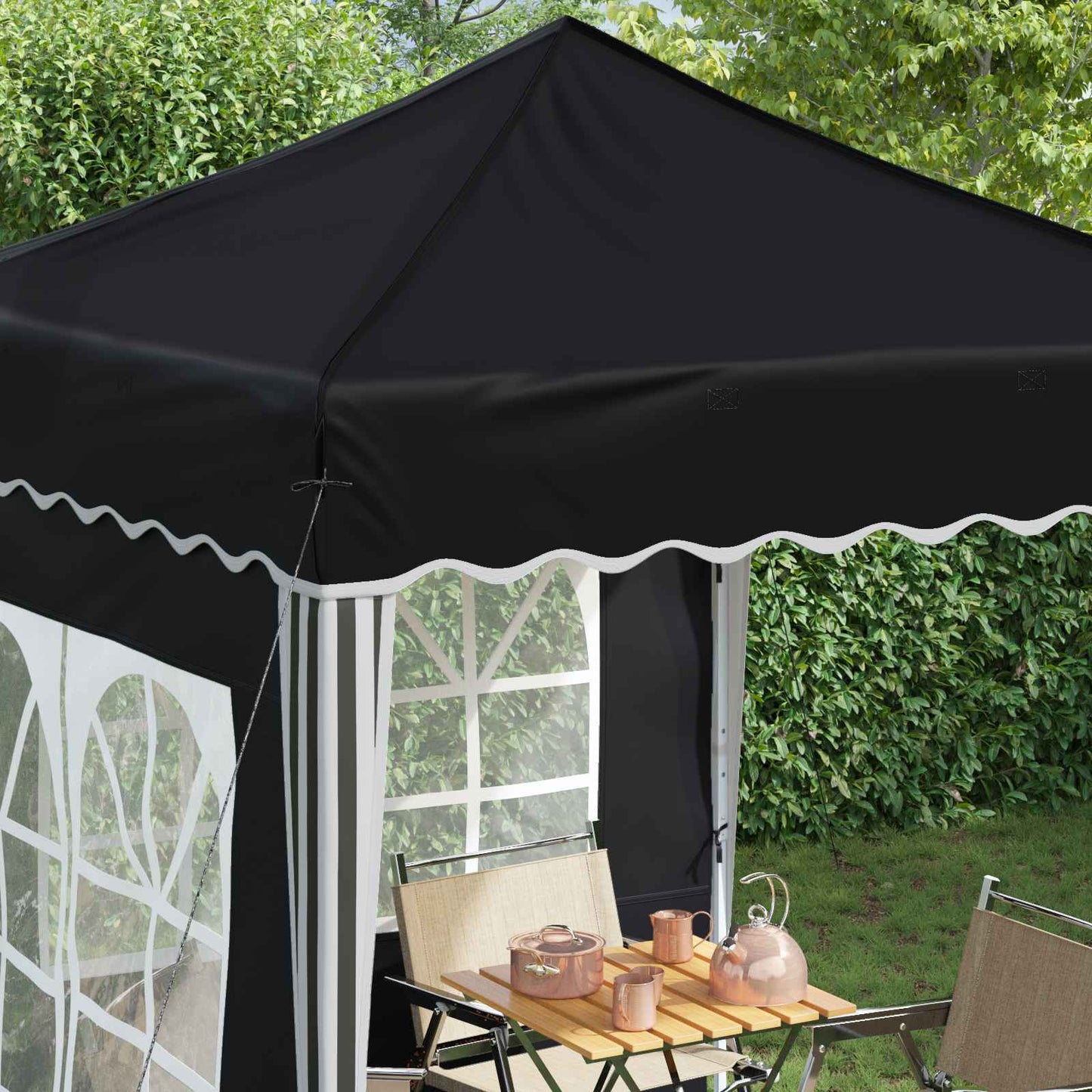 vidaXL Αυτοσχέδιο Μόρφωση Ανθρακί 195 x 195 x 245 εκ. Ύφασμα Όξφορντ
