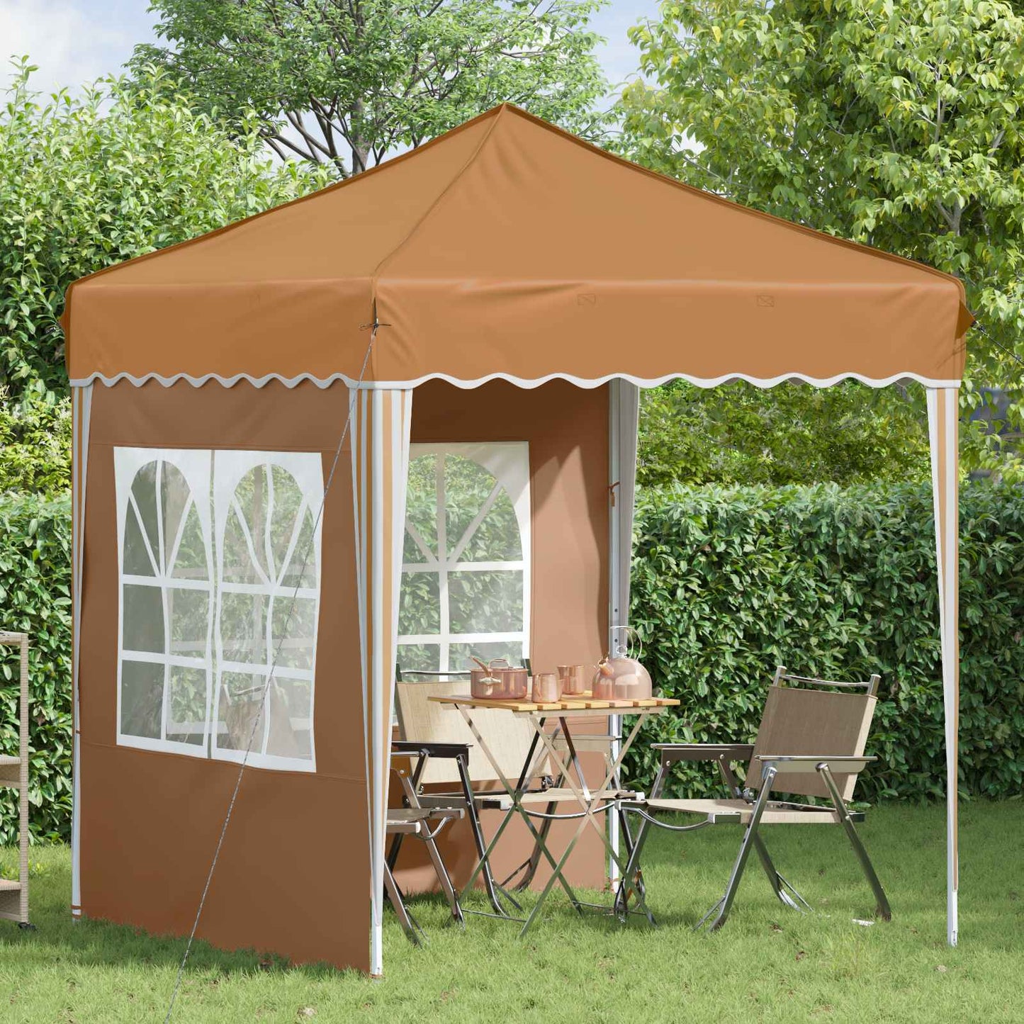 vidaXL Αυτοσχέδιο Μόρφωση Μπεζ 195 x 195 x 245 εκ. Ύφασμα Όξφορντ