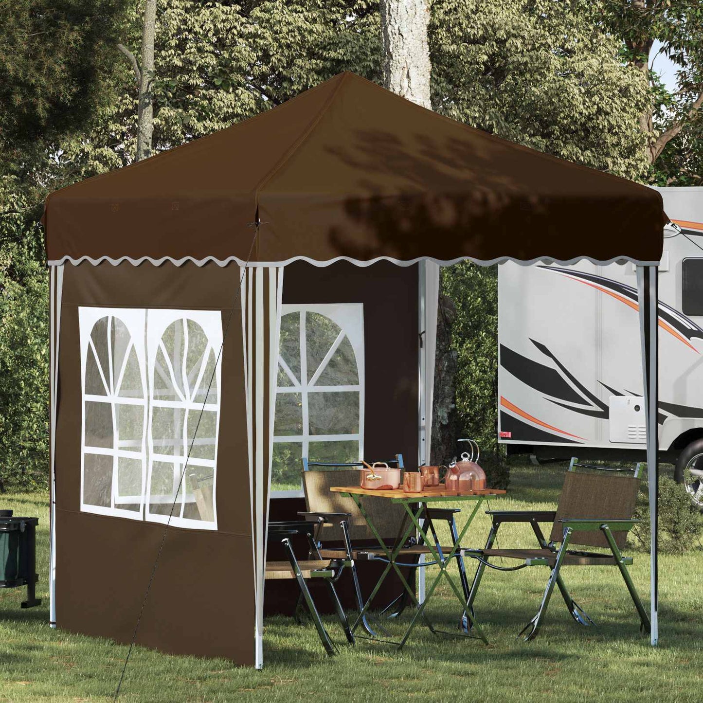 vidaXL Αυτοσχέδιο Μόρφωση Taupe 195 x 195 x 245 εκ. Ύφασμα Όξφορντ