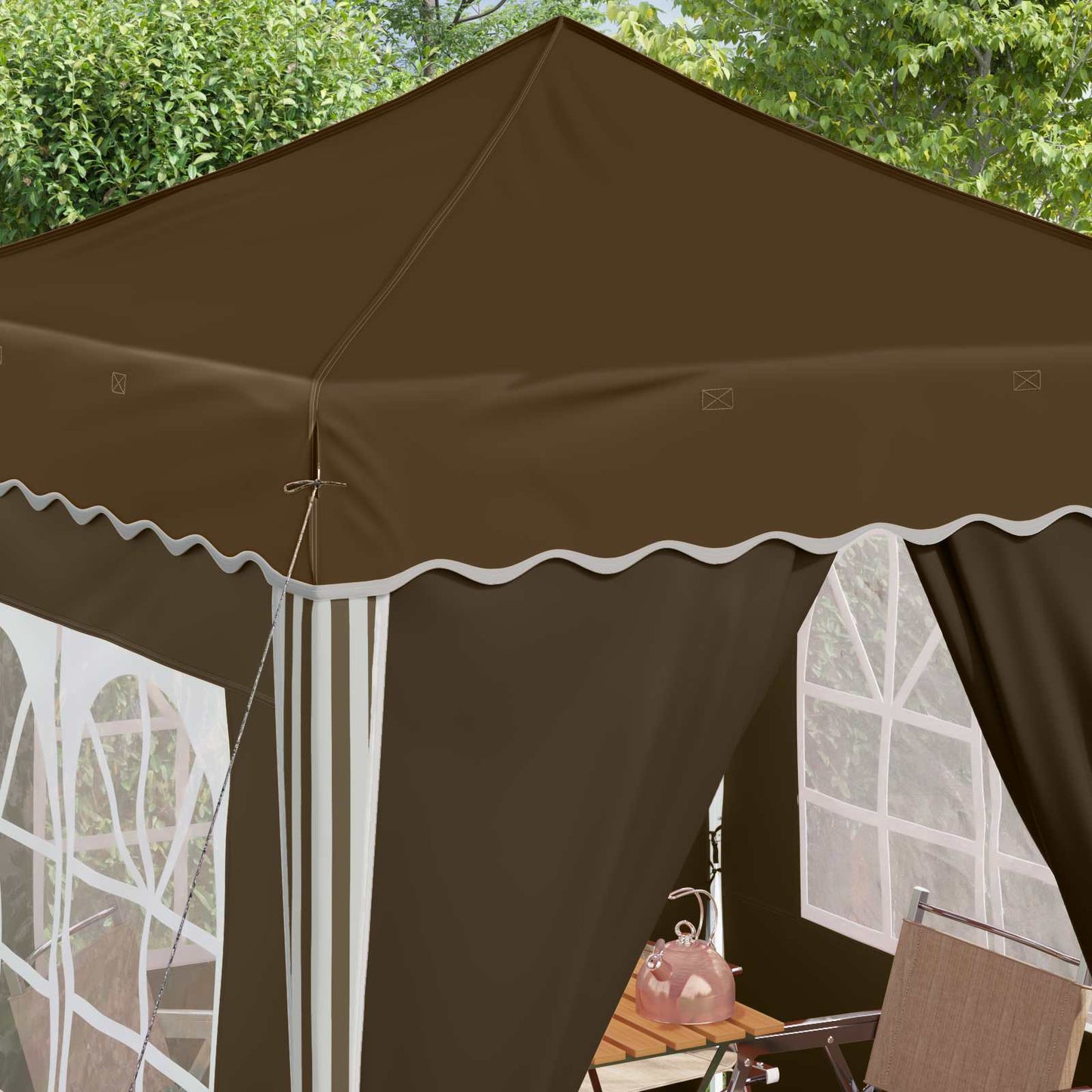 vidaXL Αυτοσχέδιο Μόρφωση Taupe 195 x 195 x 245 εκ. Ύφασμα Όξφορντ