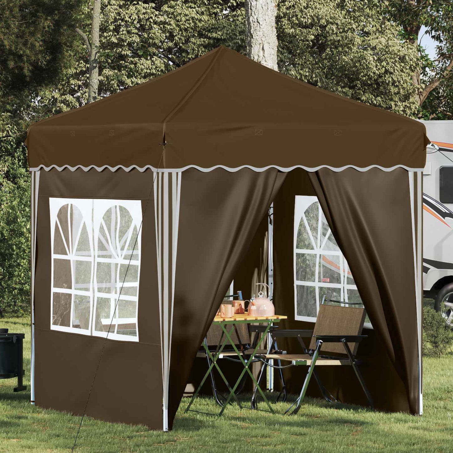 vidaXL Αυτοσχέδιο Μόρφωση Taupe 195 x 195 x 245 εκ. Ύφασμα Όξφορντ