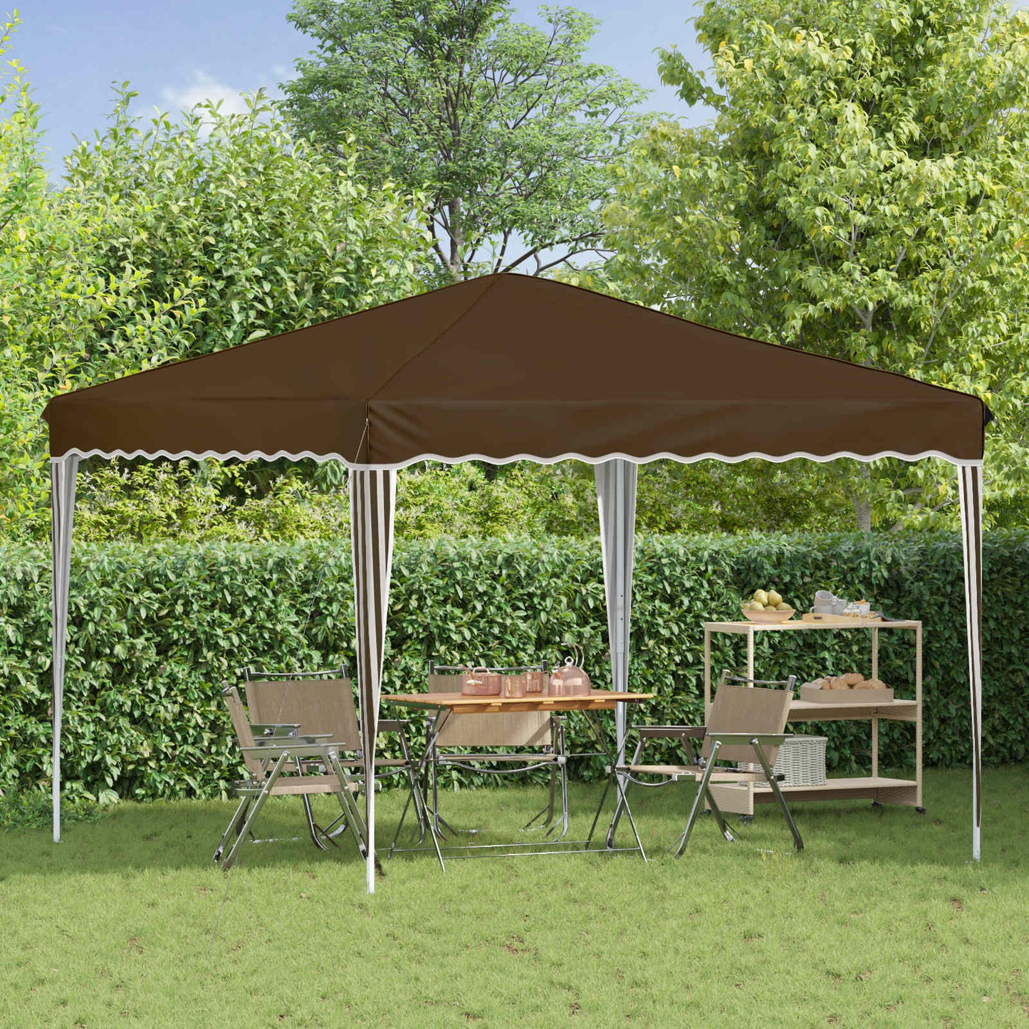 vidaXL Αυτοσχέδιο Μόρφωση Taupe 288 x 288 x 245 εκ Ύφασμα Όξφορντ