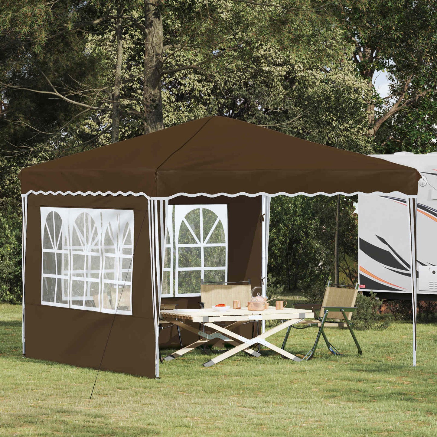 vidaXL Αυτοσχέδιο Μόρφωση Taupe 288 x 288 x 245 εκ Ύφασμα Όξφορντ