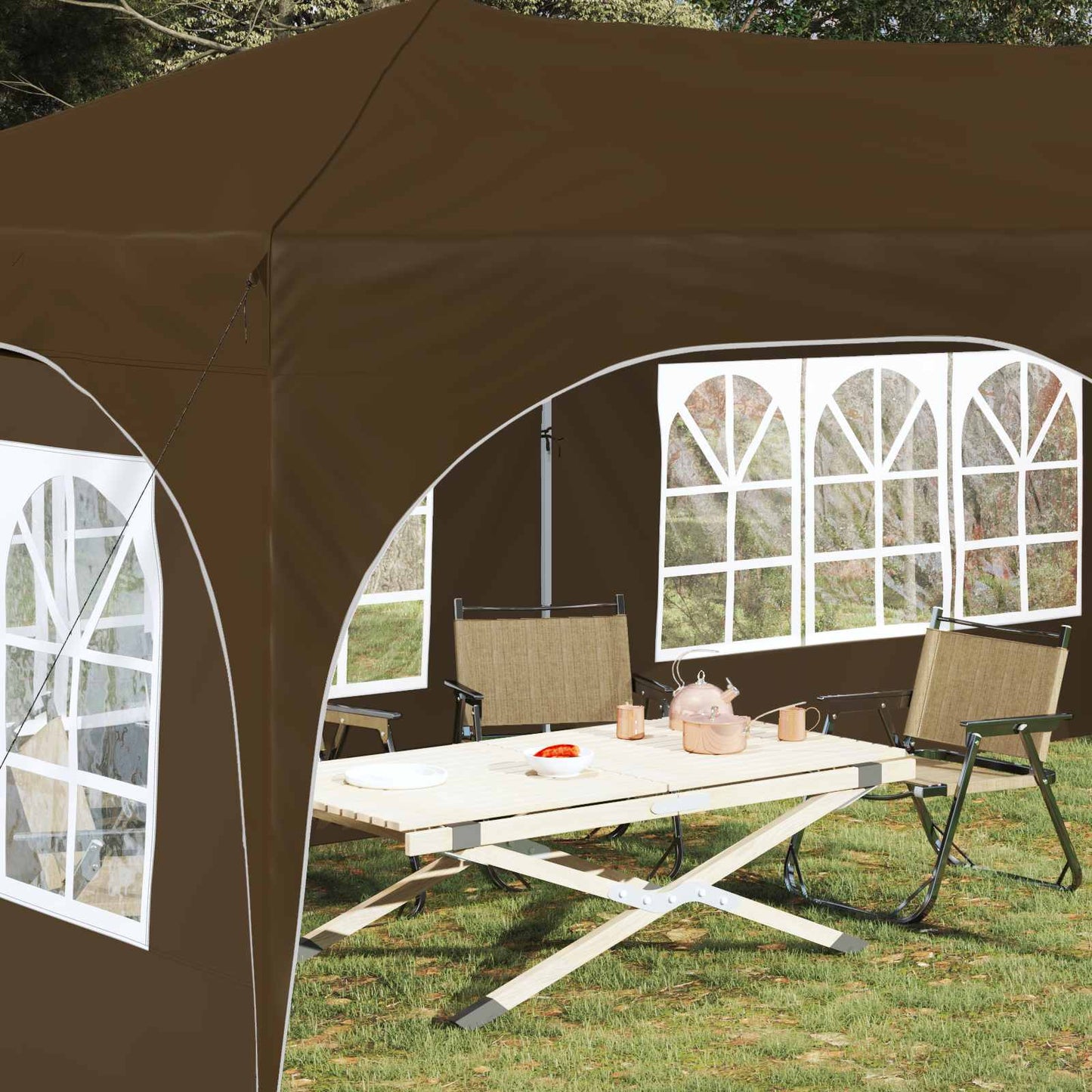 vidaXL Αυτοσχέδιο Μόρφωση Taupe 575 x 288 x 245 εκ Ύφασμα Όξφορντ