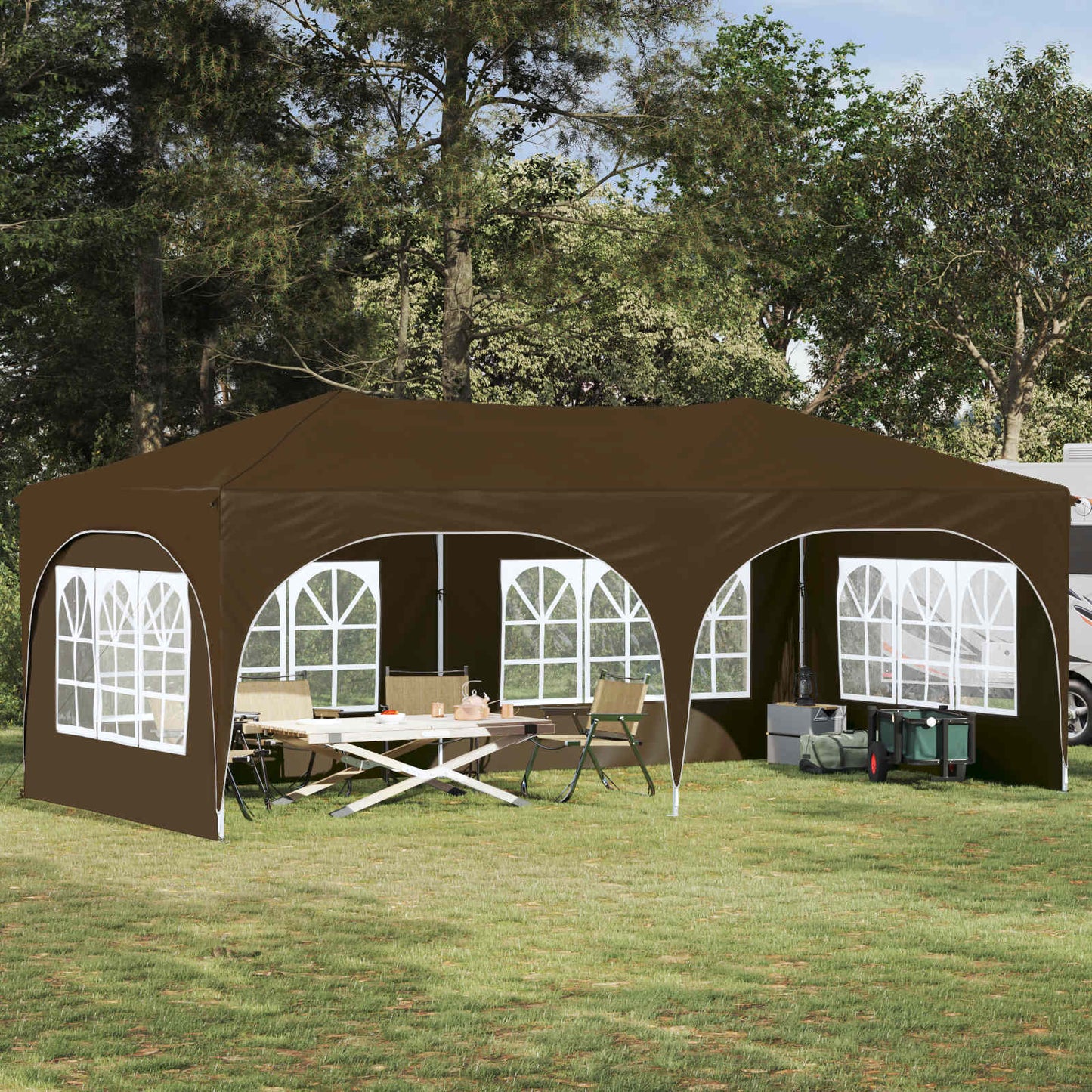 vidaXL Αυτοσχέδιο Μόρφωση Taupe 575 x 288 x 245 εκ Ύφασμα Όξφορντ