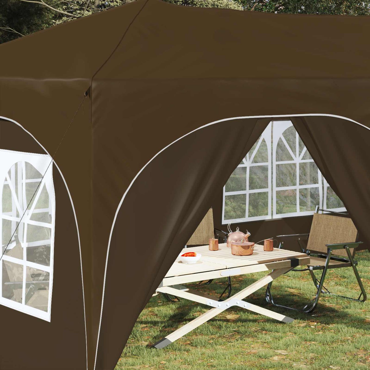 vidaXL Αυτοσχέδιο Μόρφωση Taupe 575 x 288 x 245 εκ Ύφασμα Όξφορντ