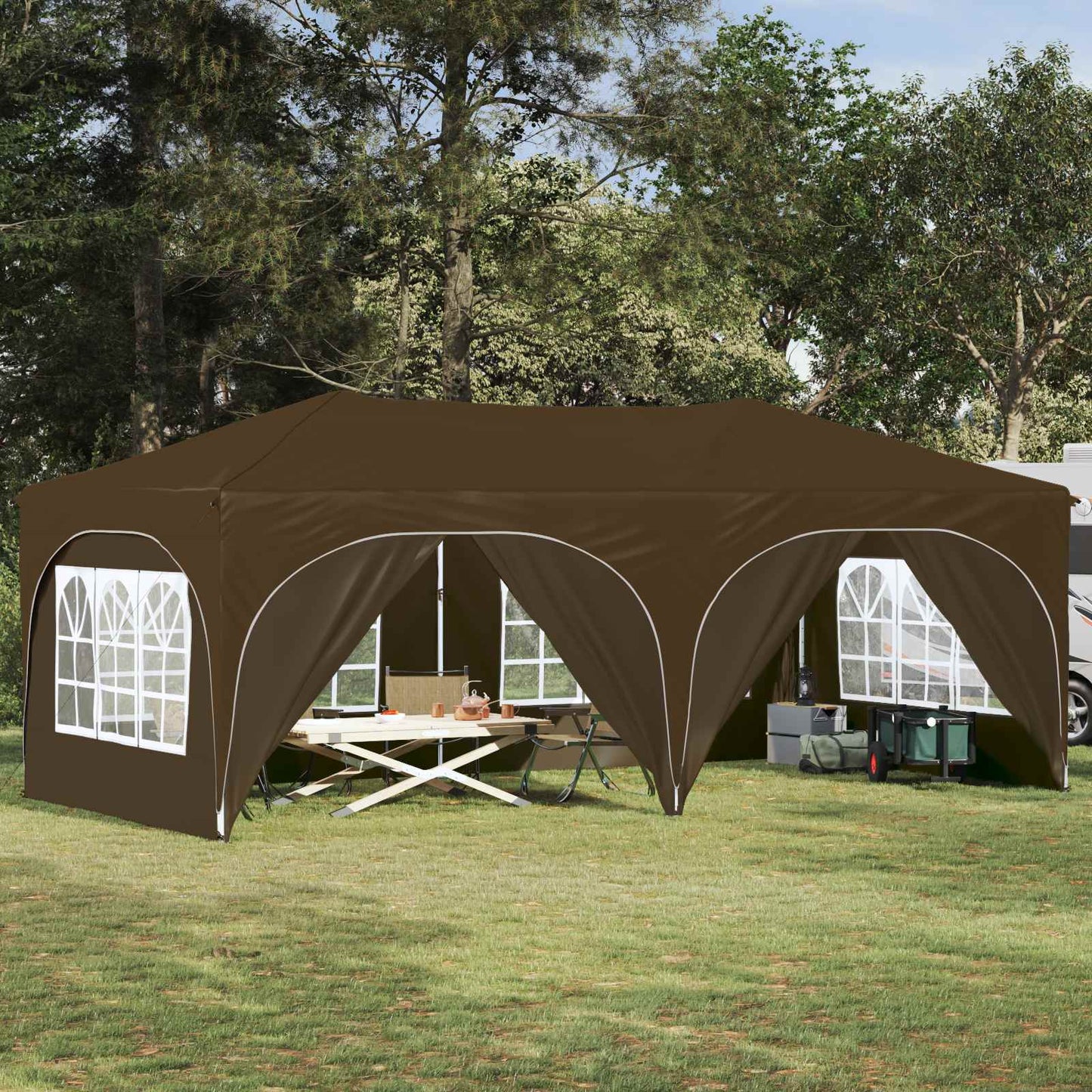 vidaXL Αυτοσχέδιο Μόρφωση Taupe 575 x 288 x 245 εκ Ύφασμα Όξφορντ
