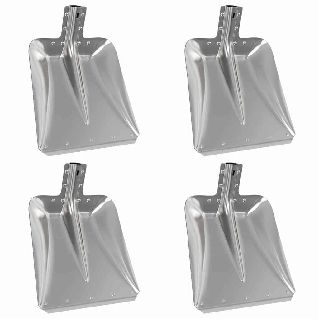 vidaXL Κεφάλι Φτυαριού 4 pcs Ασημί 45 x 38 εκ. Αλουμίνιο