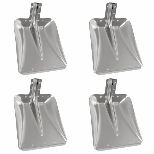 vidaXL Κεφάλι Φτυαριού 4 pcs Ασημί 45 x 38 εκ. Αλουμίνιο