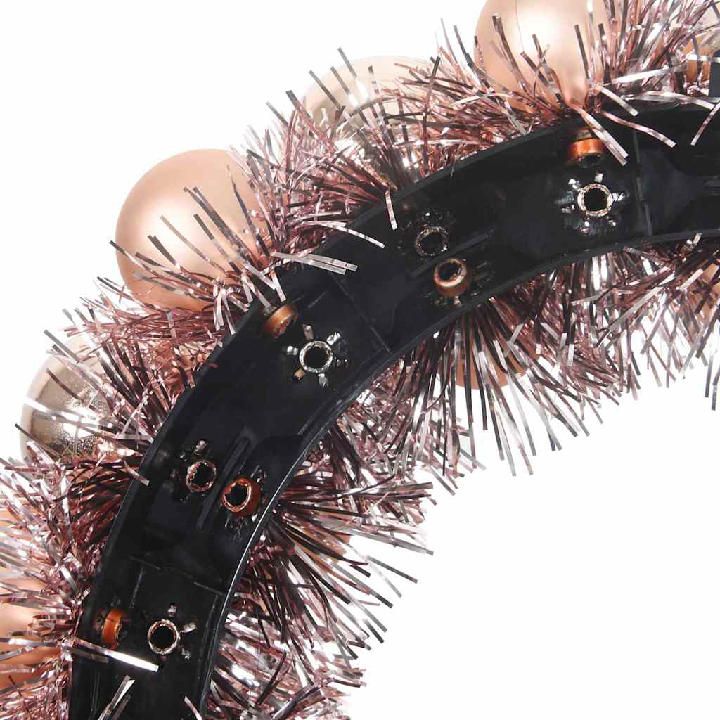 vidaXL Χριστουγεννιάτικα Στεφάνια Μπάλλας 2 pcs Ροζ χρυσό