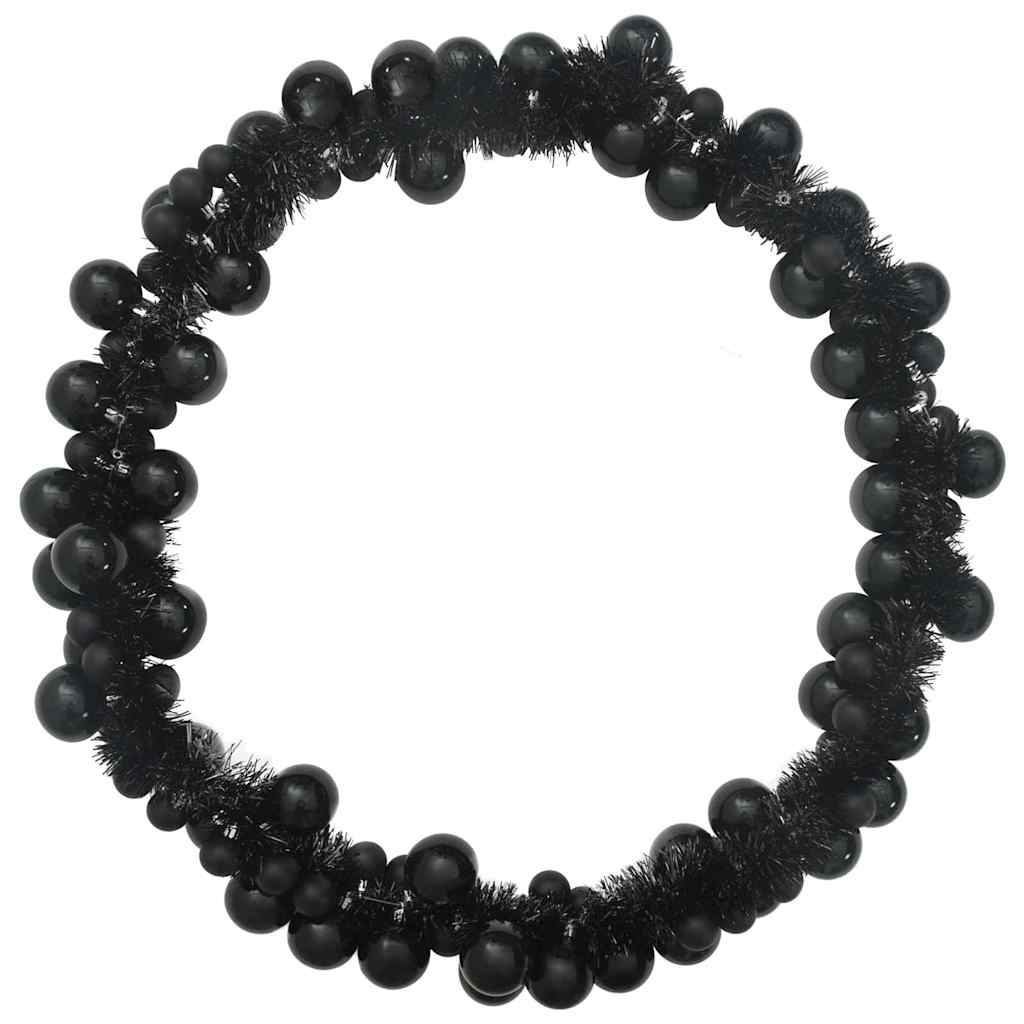 vidaXL Γιρλάντα με Χριστουγεννιάτικα Μπαλάκια Μαύρο 186 εκ