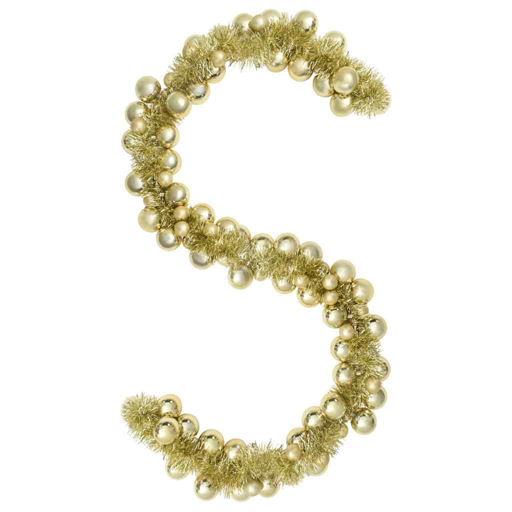 vidaXL Γιρλάντα με Χριστουγεννιάτικα Μπαλάκια Χρυσό 186 εκ