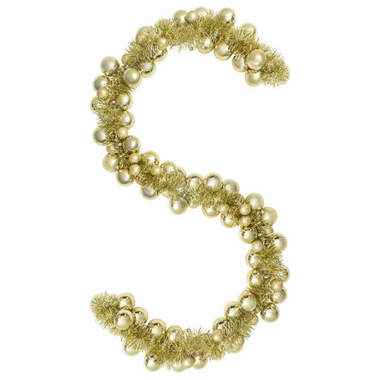 vidaXL Γιρλάντα με Χριστουγεννιάτικα Μπαλάκια Χρυσό 186 εκ