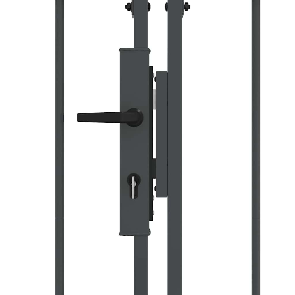 vidaXL Πύλη Κήπου με Καμπύλη Κορυφή Assen Γκρι 500 x 100 cm Ατσάλι