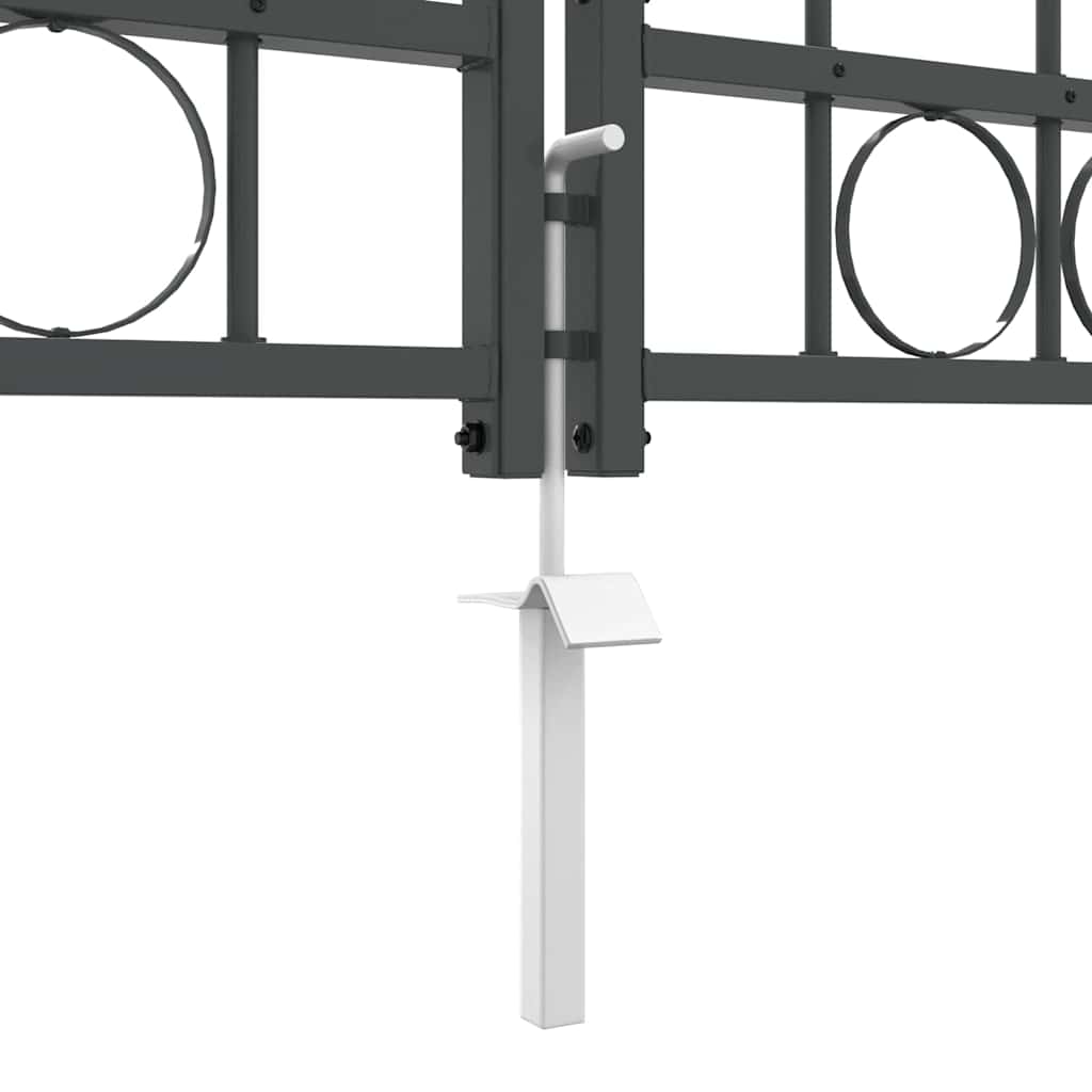 vidaXL Πύλη Κήπου με Καμπύλη Κορυφή Assen Γκρι 500 x 100 cm Ατσάλι