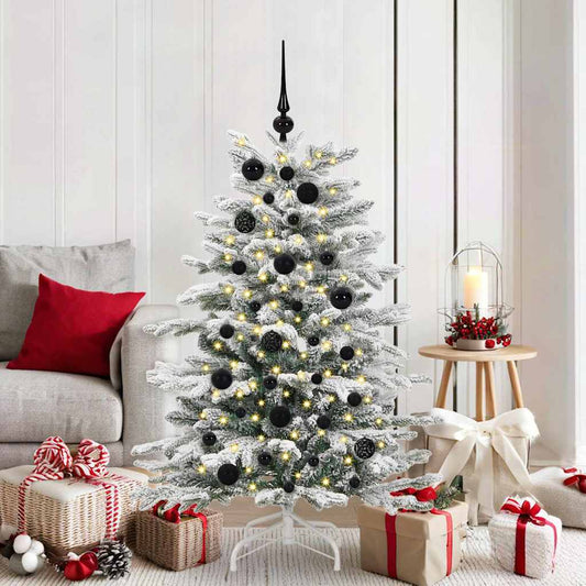 vidaXL Σετ Χριστουγεννιάτικων Στρογγυλών Μπαλίτσων 61 pcs Μαύρο