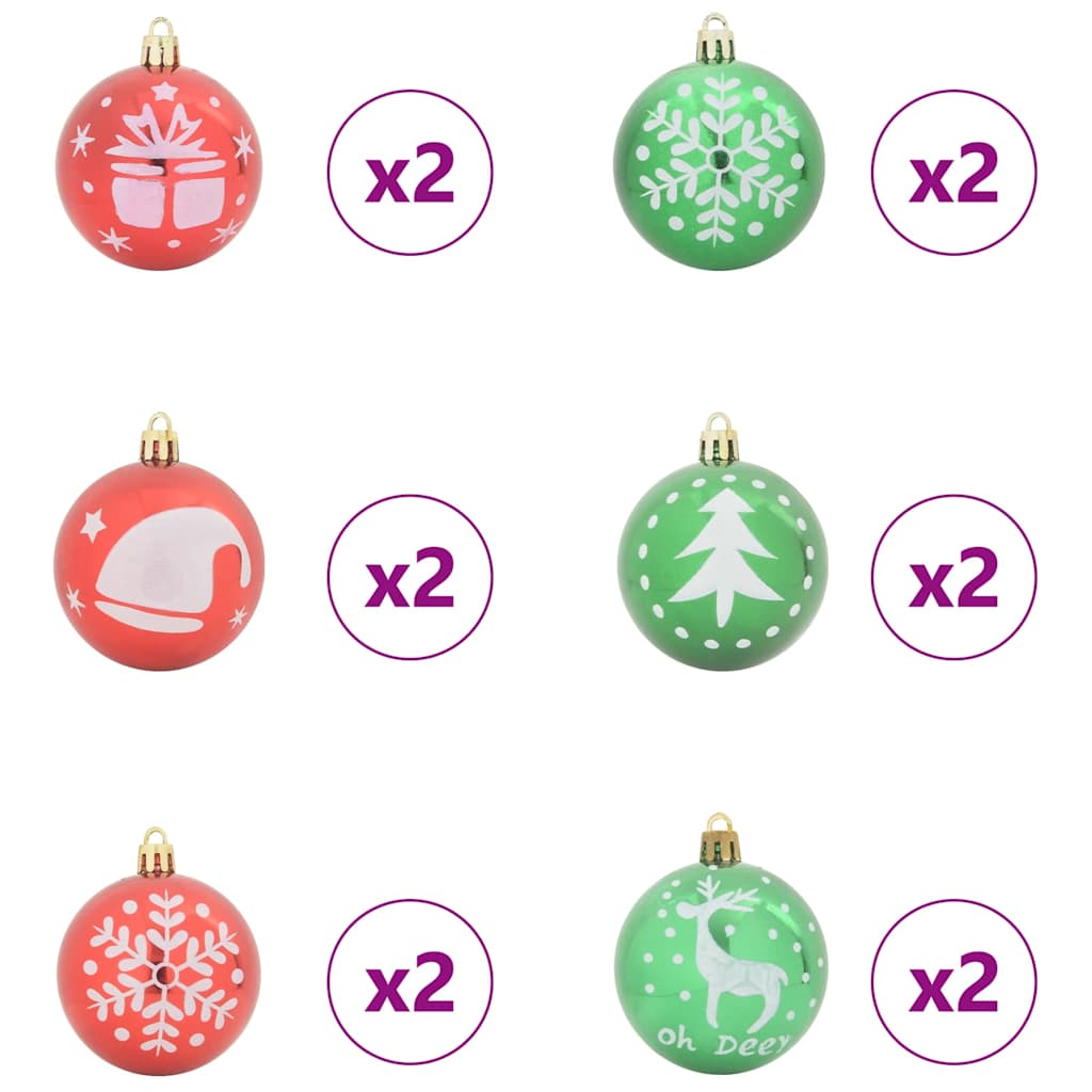 vidaXL Σετ Χριστουγεννιάτικων Στρογγυλών Μπαλίτσων 40 pcs