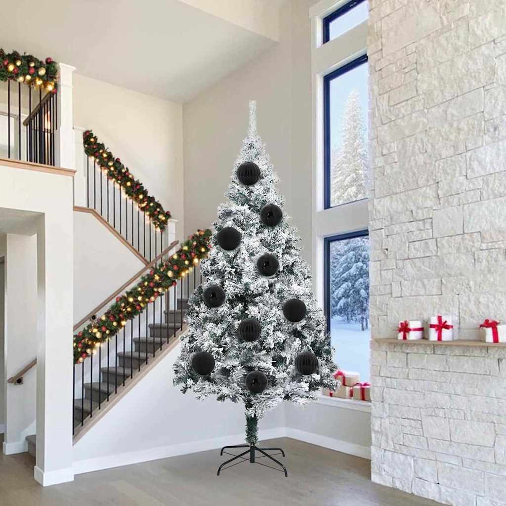 vidaXL Σετ Χριστουγεννιάτικων Στρογγυλών Μπαλίτσων 3 pcs Μαύρο