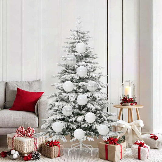 vidaXL Σετ Χριστουγεννιάτικων Στρογγυλών Μπαλίτσων 9 pcs Λευκό