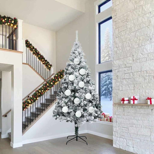 vidaXL Σετ Χριστουγεννιάτικων Στρογγυλών Μπαλίτσων 4 pcs Λευκό