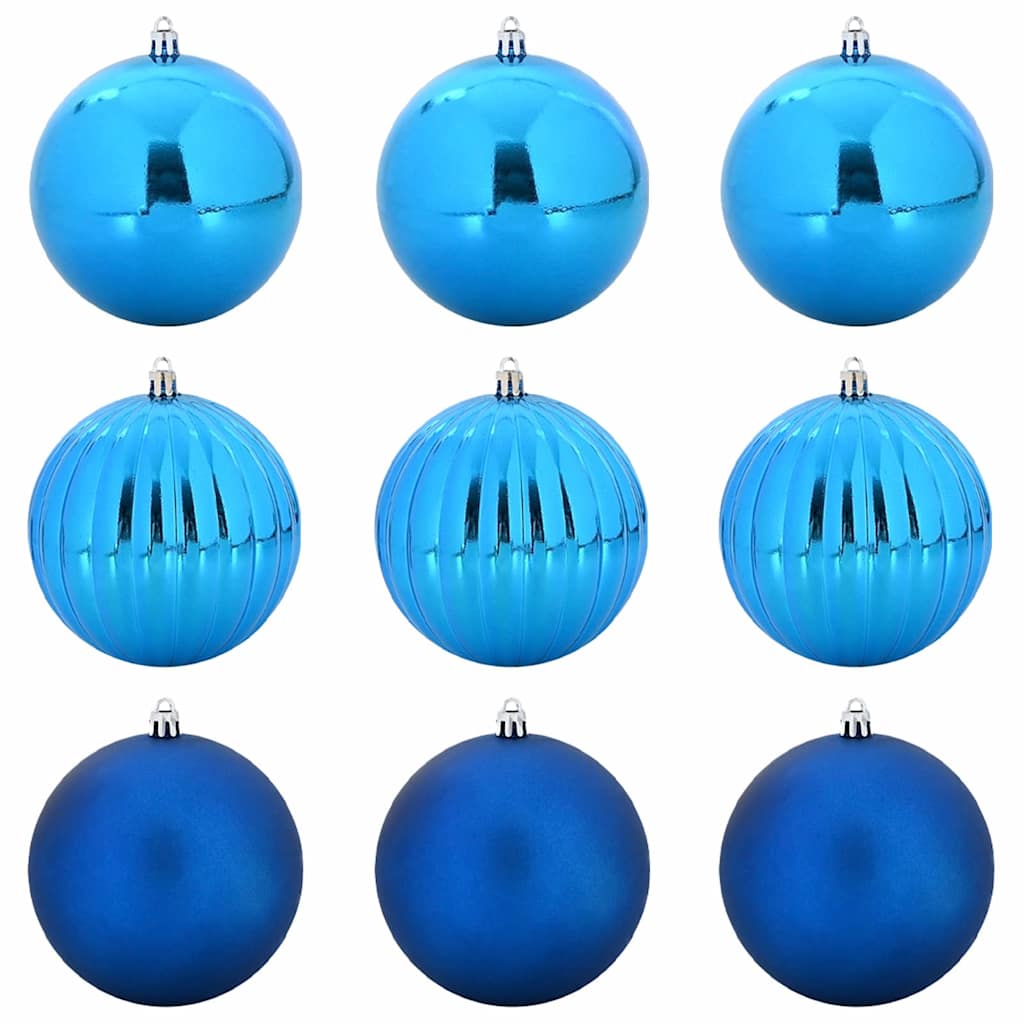 vidaXL Σετ Μπάλλες Χριστουγέννων XL 9 pcs Μπλε Πλαστικό