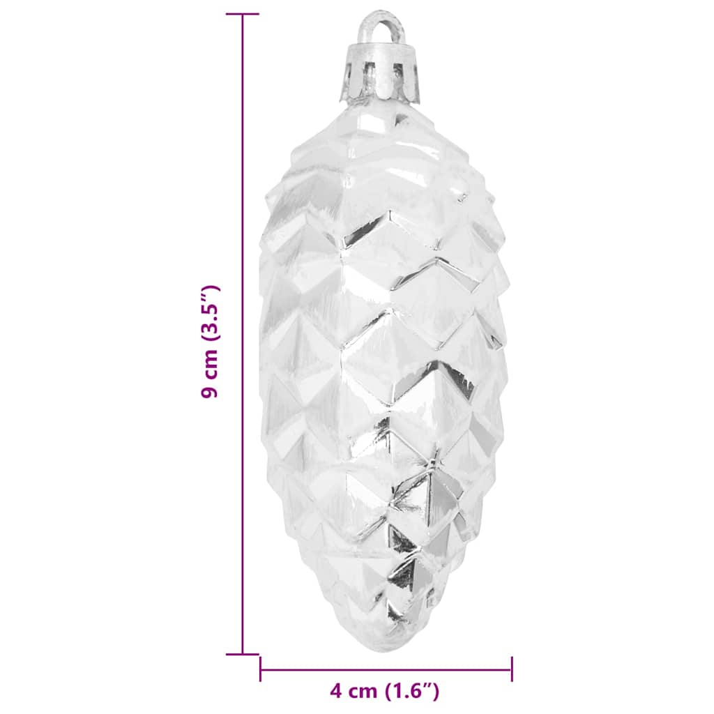 vidaXL Διακόσμηση Χριστουγεννιάτικου Δέντρου 40 pcs Ασημί