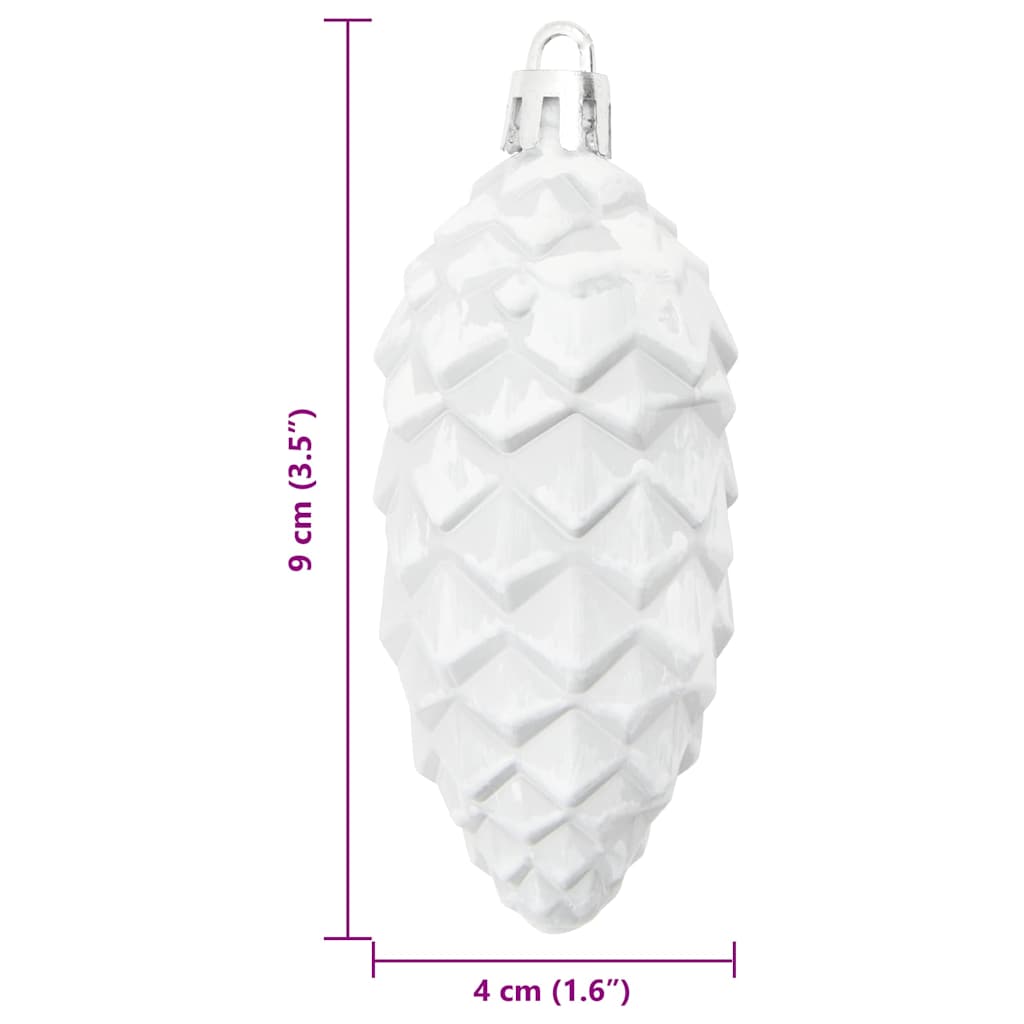 vidaXL Διακόσμηση Χριστουγεννιάτικου Δέντρου 40 pcs Λευκό