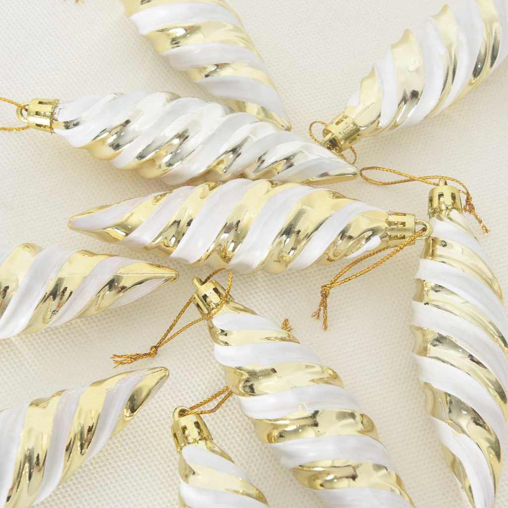 vidaXL Μπαλίτσα Χριστουγεννιάτικης Σπiral 40 pcs Χρυσό Πλαστικό