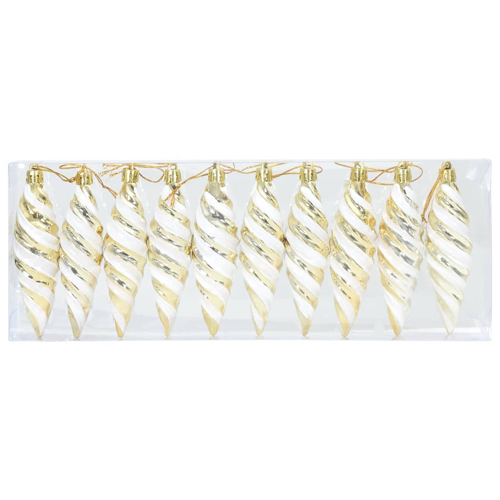 vidaXL Μπαλίτσα Χριστουγεννιάτικης Σπiral 40 pcs Χρυσό Πλαστικό