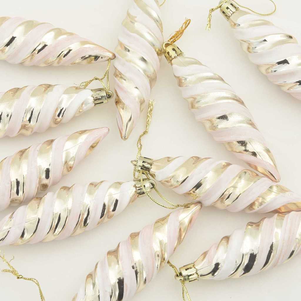 vidaXL Μπαλίτσα Χριστουγεννιάτικης Σπiral 40 pcs Μπρονζέ Πλαστικό