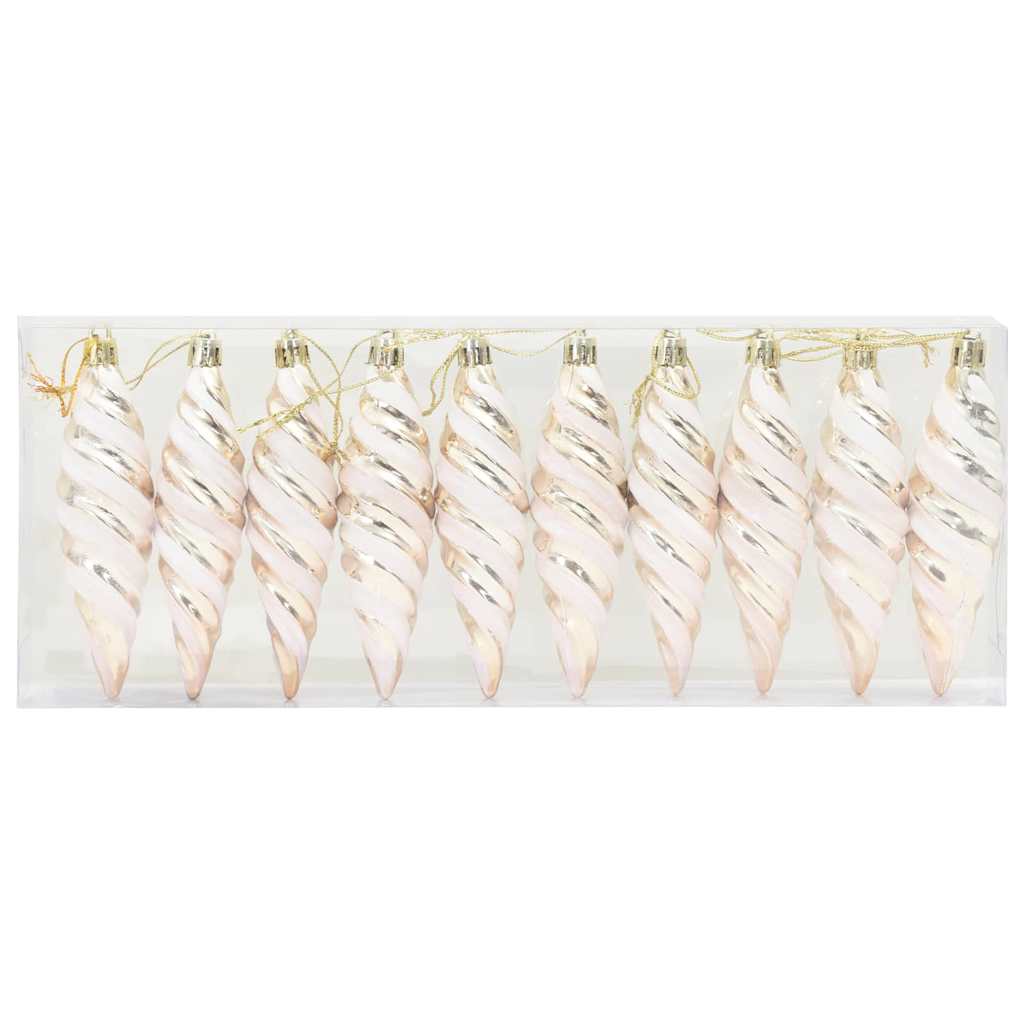 vidaXL Μπαλίτσα Χριστουγεννιάτικης Σπiral 40 pcs Μπρονζέ Πλαστικό