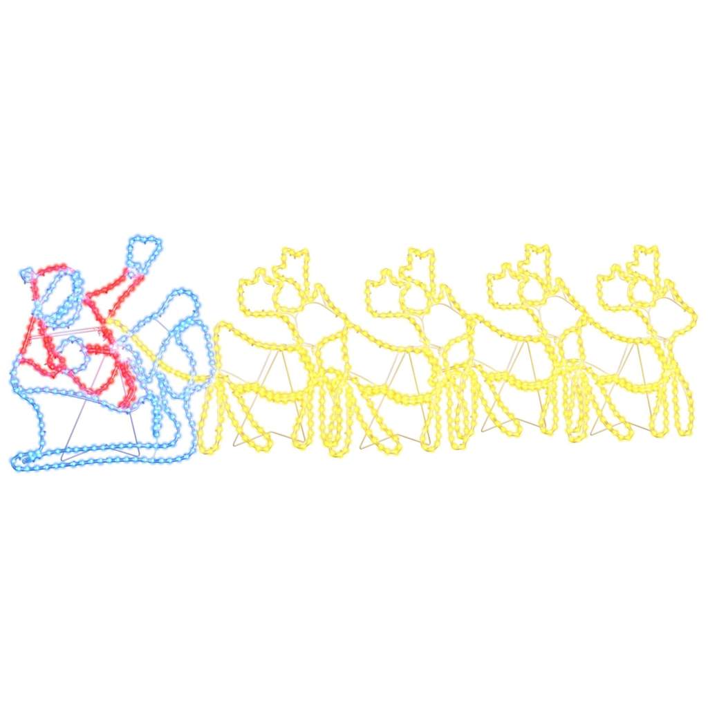 vidaXL LED Χριστουγεννιάτικη Διακόσμηση Πολύχρωμο 69 x 79 εκ PVC