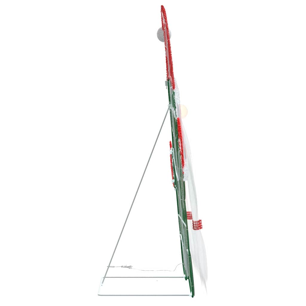 vidaXL Φωτισμένος Γκνουμ Θερμό λευκό 71 x 64 εκ Υφασμα από Γιρλάντα