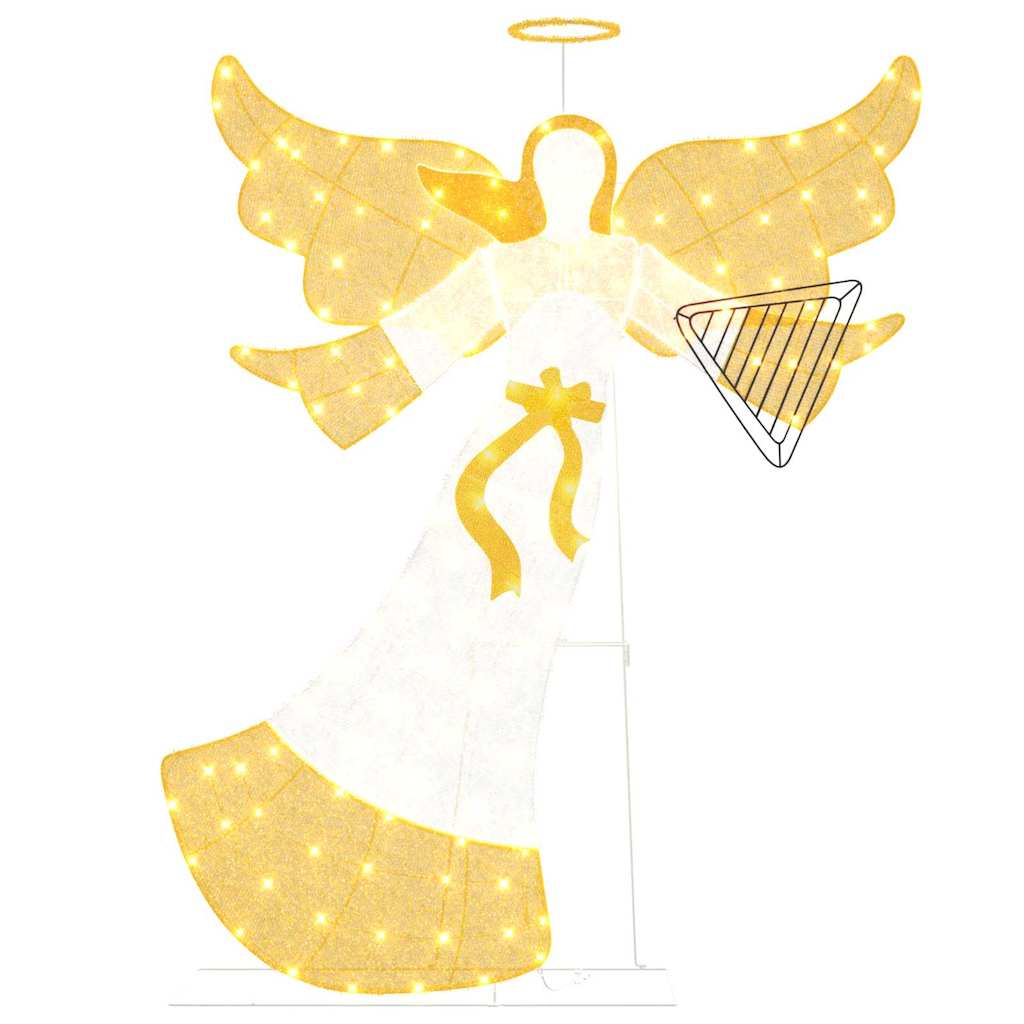 vidaXL Φωτεινός Γωνιακός Θερμό λευκό 116 x 29 x 158.5 εκ. Πολυεστέρας