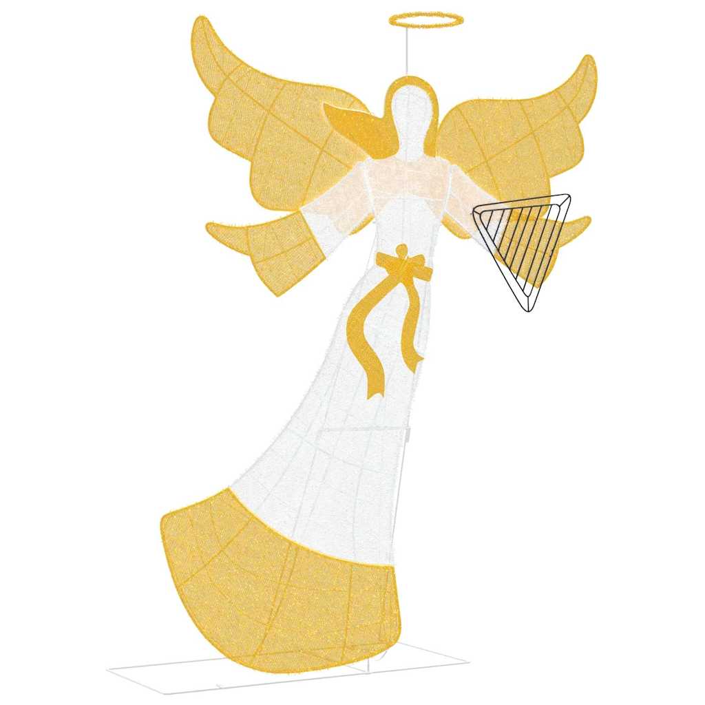 vidaXL Φωτεινός Γωνιακός Θερμό λευκό 116 x 29 x 158.5 εκ. Πολυεστέρας