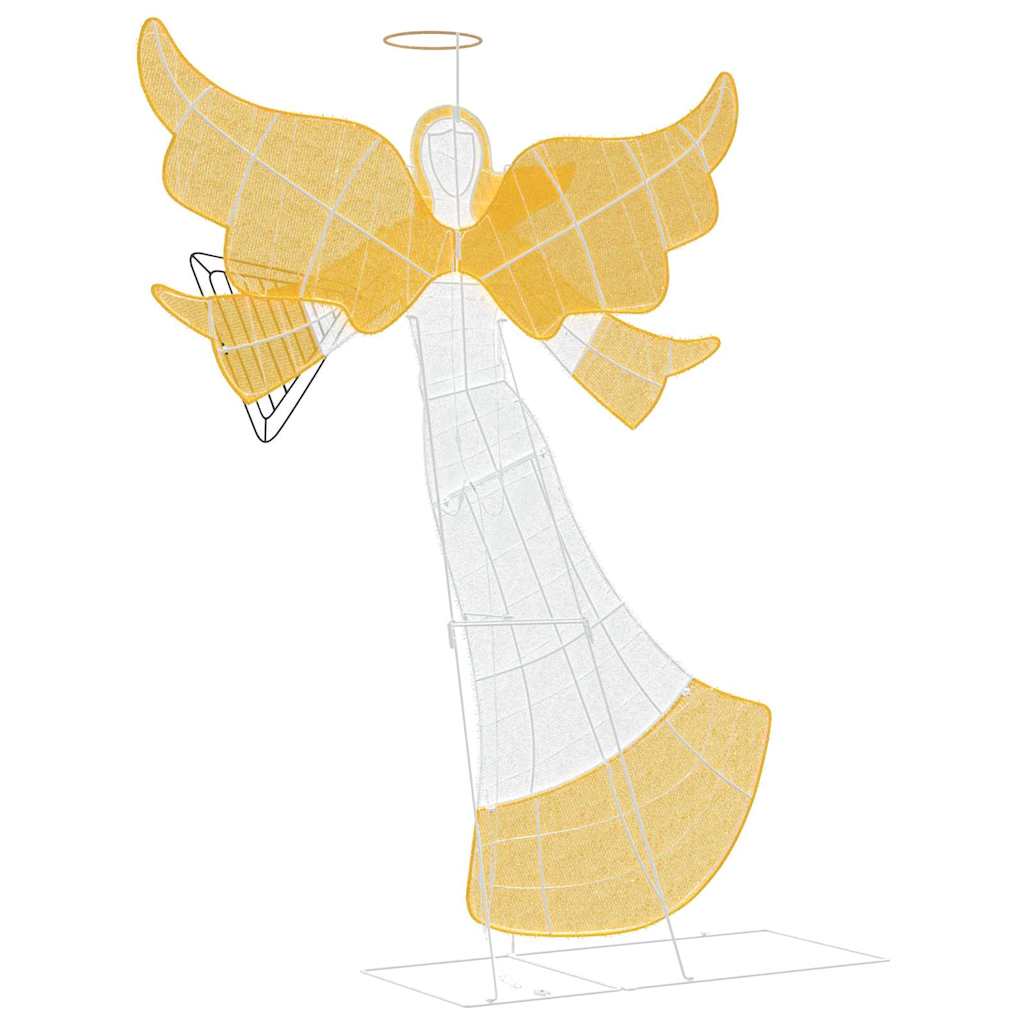 vidaXL Φωτεινός Γωνιακός Θερμό λευκό 116 x 29 x 158.5 εκ. Πολυεστέρας