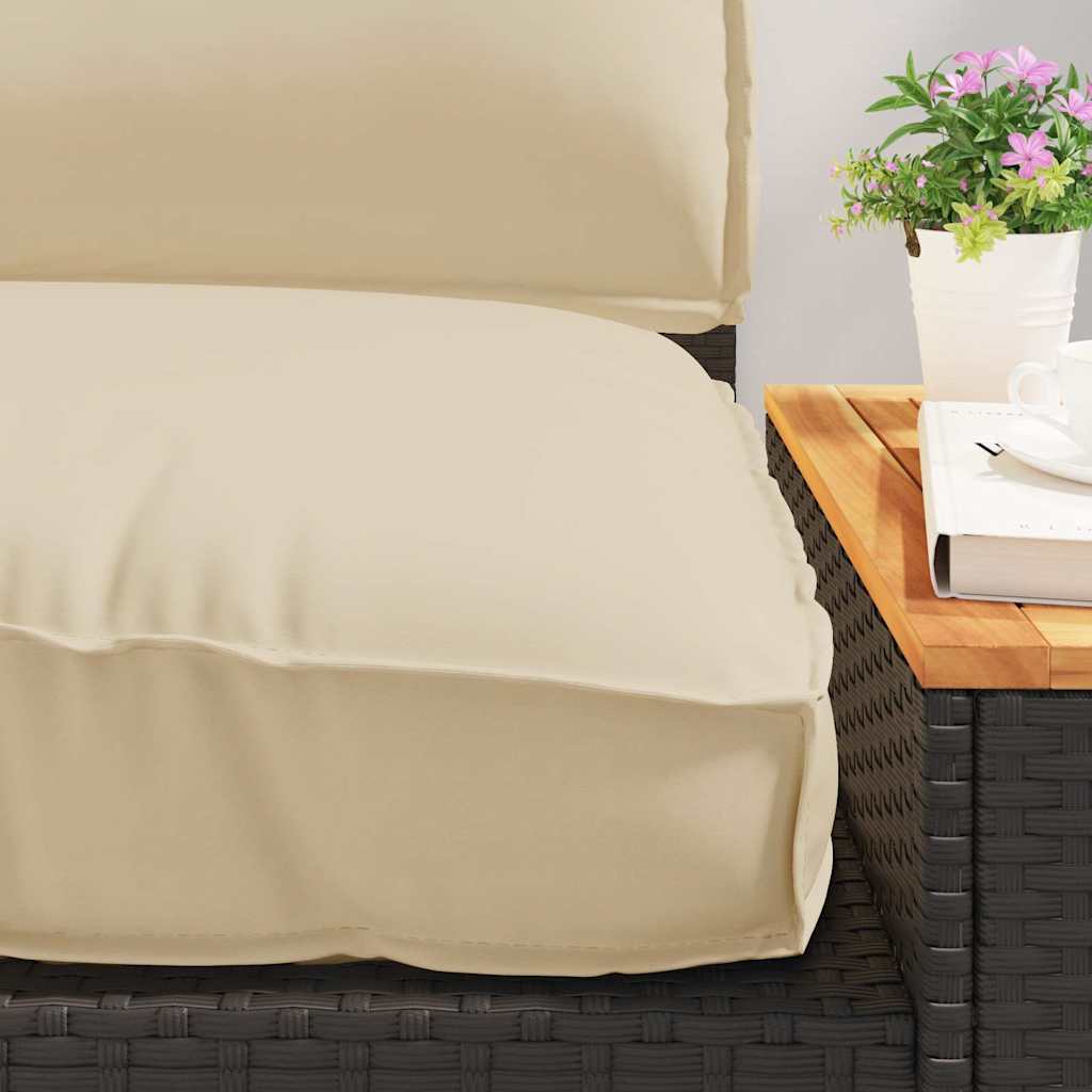 vidaXL Σετ μαξιλαριών Ύφασμα Όξφορντ Μπεζ 120 x 80 x 52 εκ.