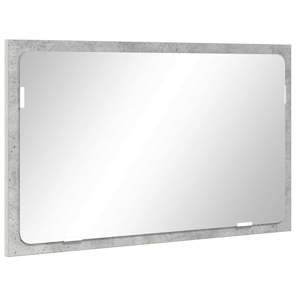 vidaXL Σετ Επίπλων Μπάνιου Επιτοίχιο Σκυρόδεμα Γκρι Επεξεργασμένο ξύλο