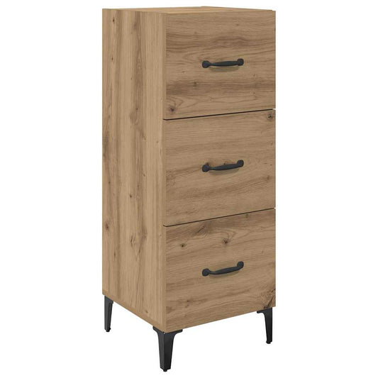 vidaXL Πλαϊνό γραφείο με συρτάρι Artisan Oak 34,5 x 34 x 90 εκ.