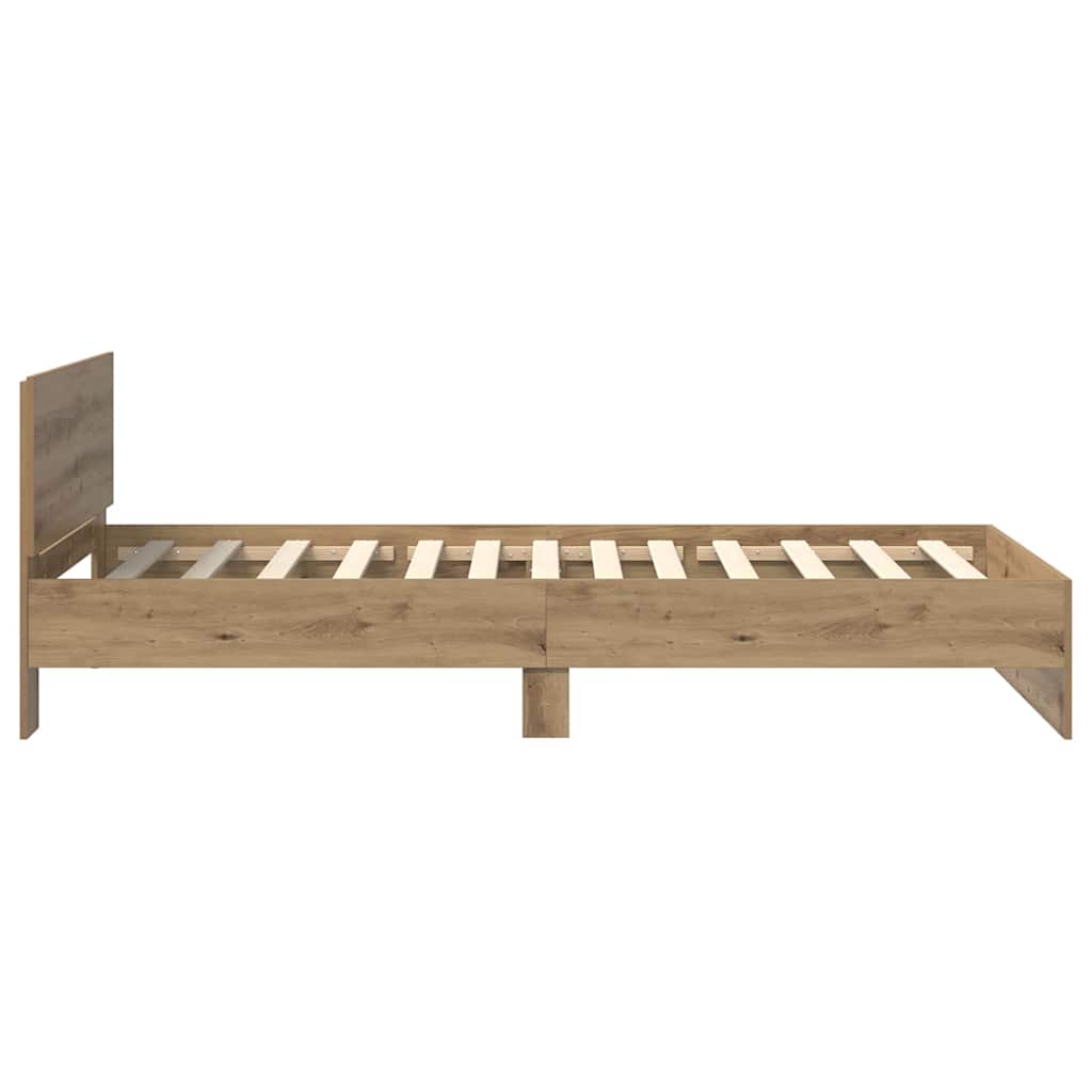 vidaXL Σκελετός Κρεβατιού Artisan Oak 100 x 200 cm Επεξεργασμένο ξύλο