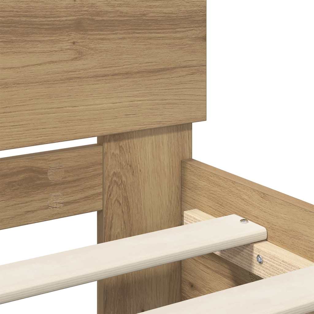 vidaXL Σκελετός Κρεβατιού Artisan Oak 90 x 190 cm Επεξεργασμένο ξύλο