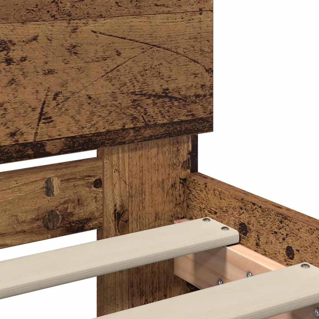 vidaXL Σκελετός Κρεβατιού Παλιό Ξύλο 75 x 190 cm Επεξεργασμένο ξύλο